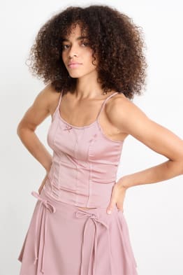 Satynowy top