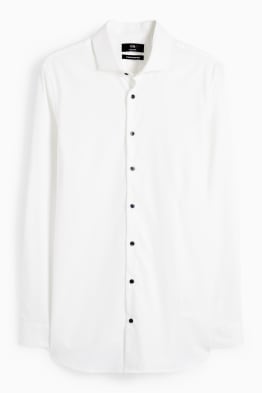 Chemise de bureau - body fit - cutaway - facile à repasser - LYCRA®
