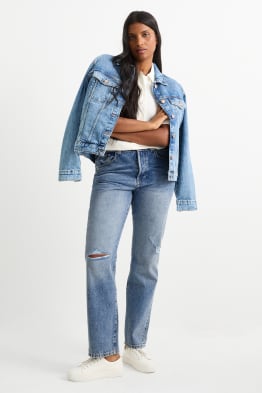 Vintage straight jeans - talie înaltă