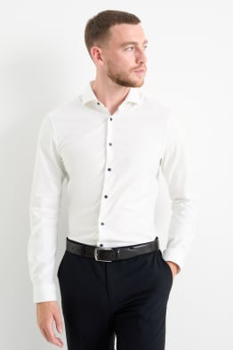 Chemise de bureau - body fit - cutaway - facile à repasser - LYCRA®