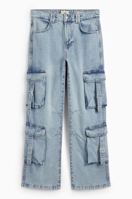 Cargo jeans - talie joasă - relaxed fit