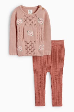 Roses - tenue pour bébé - 2 pièces