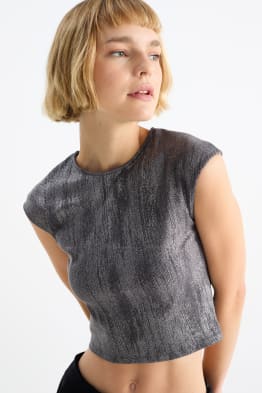 T-shirt dal taglio corto - effetto brillante