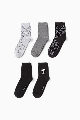 Multipack 5 ks - ponožky s motivem - Snoopy