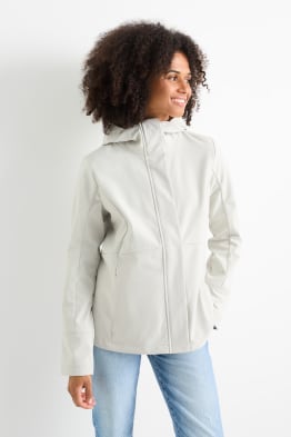 Kurtka softshell z kapturem - wodoodporna - 4 Way Stretch