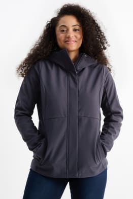 Kurtka softshell z kapturem - wodoodporna - 4 Way Stretch