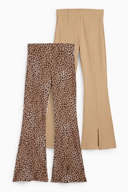 Multipack 2er - Flared Leggings - gemustert