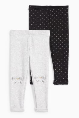 Multipack 2er - Katze und Schleife - Leggings