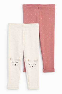 Multipack 2er - Katze und Herz - Leggings