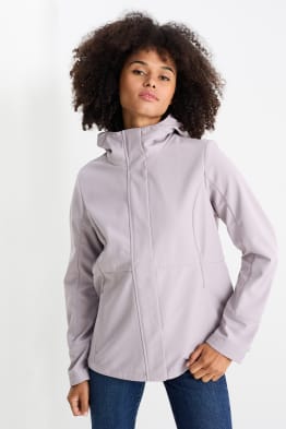 Kurtka softshell z kapturem - wodoodporna - 4 Way Stretch