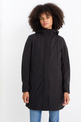 Płaszcz softshell z kapturem - wodoodporny - 4 Way Stretch