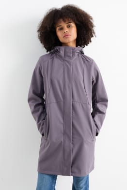 Płaszcz softshell z kapturem - wodoodporny - 4 Way Stretch