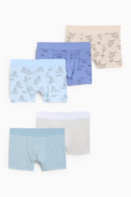 Multipack 5er - Tiere - Boxershorts - gerippt