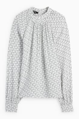 Chemise de bureau avec encolure montante - à motif