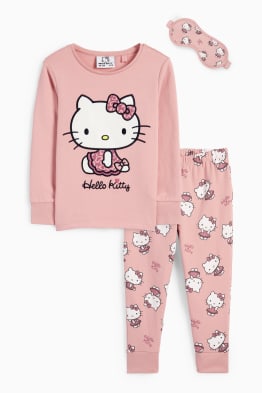 Hello Kitty - pigiama con maschera per dormire - 3 pezzi