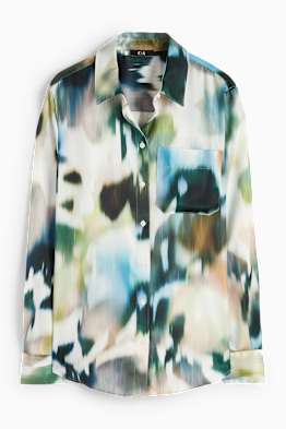 Satijnen blouse - met patroon