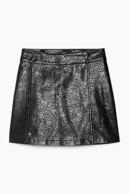 Fustă-pantalon scurtă - imitație de piele