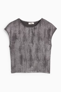 T-shirt dal taglio corto - effetto brillante