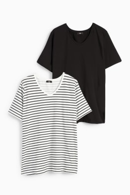 Confezione da 2 - t-shirt con scollo a V - LYCRA®