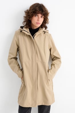 Płaszcz softshell z kapturem - wodoodporny - 4 Way Stretch