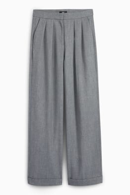 Pantaloni office - talie înaltă - wide leg