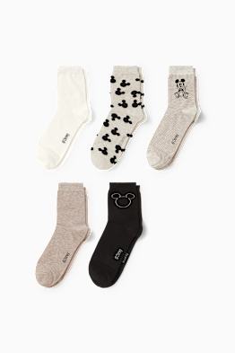 Lot de 5 paires - Mickey Mouse - chaussettes à motif