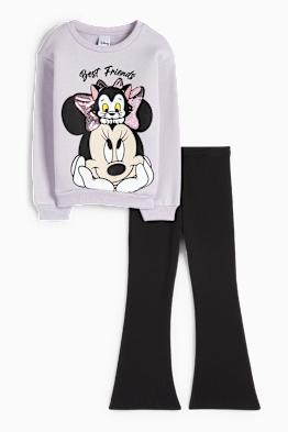 Myszka Minnie - zestaw - bluza i legginsy z rozszerzanymi nogawkami