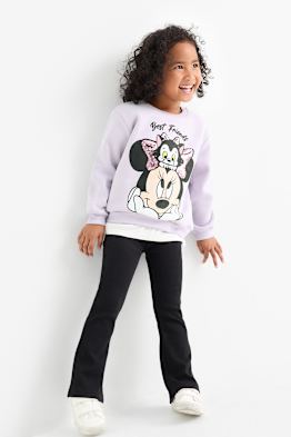 Myszka Minnie - zestaw - bluza i legginsy z rozszerzanymi nogawkami