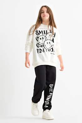 SmileyWorld® - set - sweatshirt en joggingbroek - 2-delig