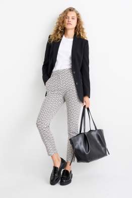 Pantaloni de stofă - talie medie - tapered fit