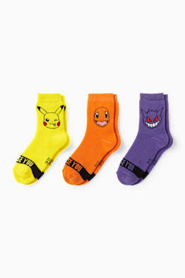 Multipack 3er - Pokémon - warme Socken mit Motiv