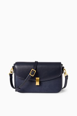 Schultertasche mit abnehmbarem Taschengurt - Lederimitat
