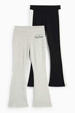 Confezione da 2 - San Diego - leggings termici svasati