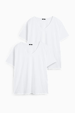 Confezione da 2 - t-shirt con scollo a V - LYCRA®