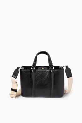 Crossbody bag with detachable bag strap - faux leather