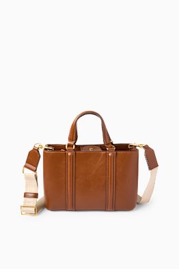 Crossbody bag with detachable bag strap - faux leather