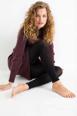 Gebreide legging met kasjmiergehalte