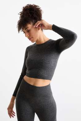 Cropped technical T-shirt – UV protection