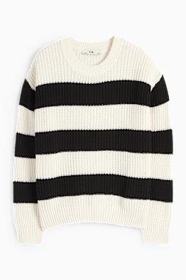 Maglione - a coste - a righe