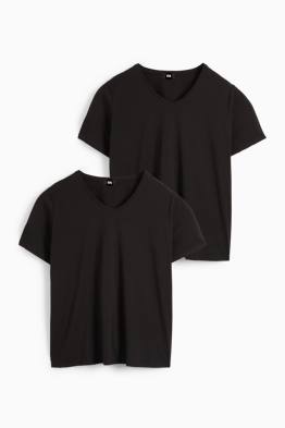Confezione da 2 - t-shirt con scollo a V - LYCRA®