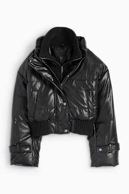 Quilted jacket - faux leather