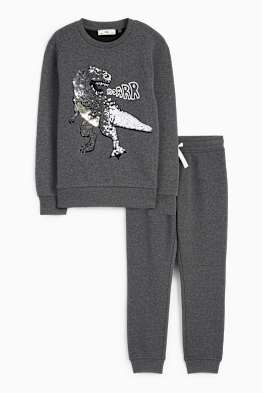 Dinosaure - ensemble - sweat et pantalon de jogging - deux pièces