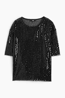 T-shirt met pailletten
