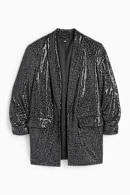 Long sequin blazer - relaxed fit