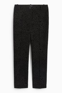 Business-Hose - High Waist - Regular Fit - Leo-Print