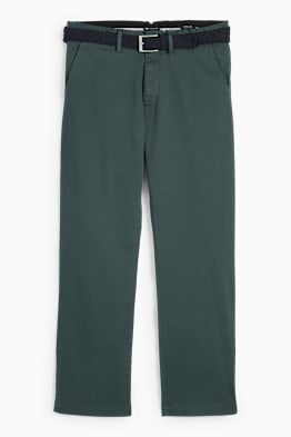 Chinos with belt - regular fit
