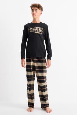 Gaming - pyjamas with flannel bottoms