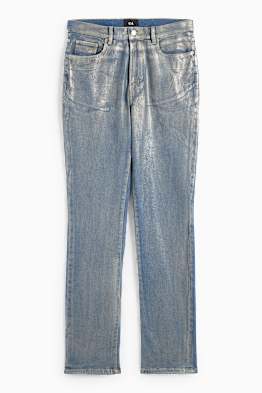 Vintage straight jeans - aspect lucios