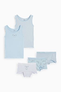 Confezione da 6 - koala - 2 canotte e 3 boxer