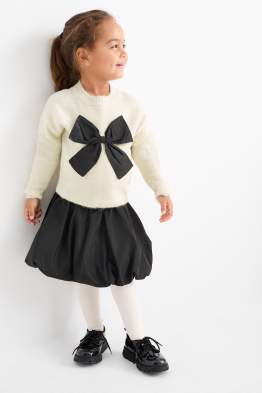 Strik - set - trui, rok en maillot - 3-delig